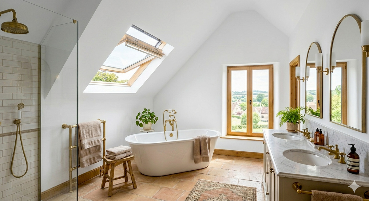 6-salle-de-bain-sous-les-combles créer votre salle de bain dans les combles aménagés de votre maison d'habitation