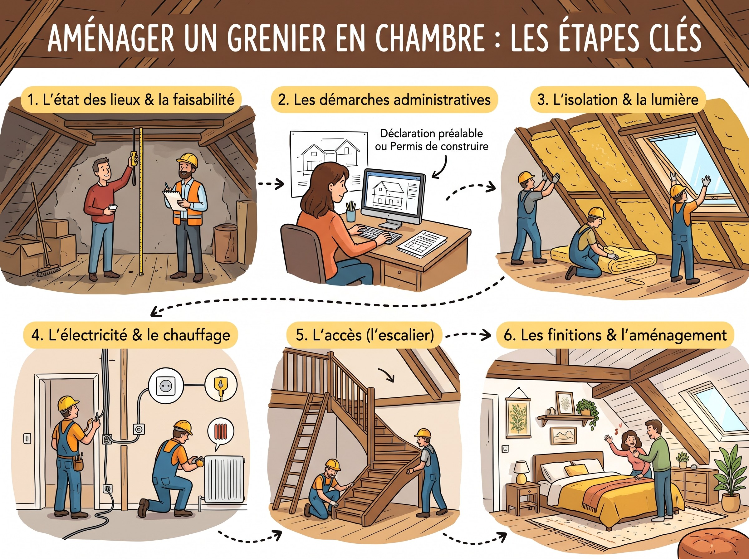 grenier-2 les étapes pour aménager une chambre sous les combles